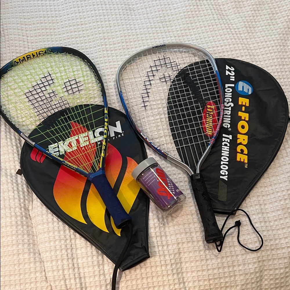 Titanium Racquetball Set - Blue and Black